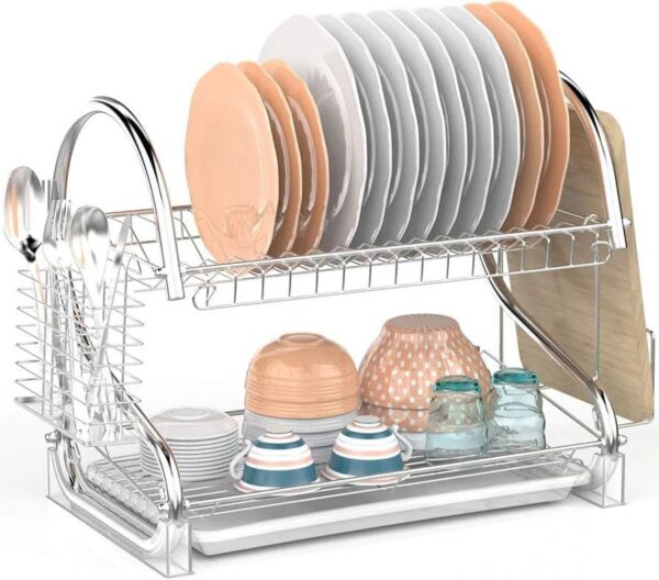 Stainless steel dish drainer