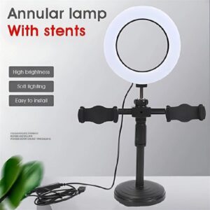 6 inches ring light with two phone holder