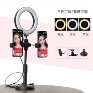6 inches ring light with two phone holders