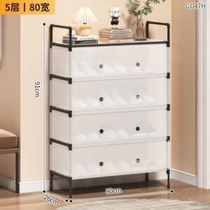 5 layer shoe rack with cover